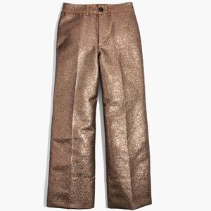 New Madewell Emmett Wide-Leg Pants in Metallic